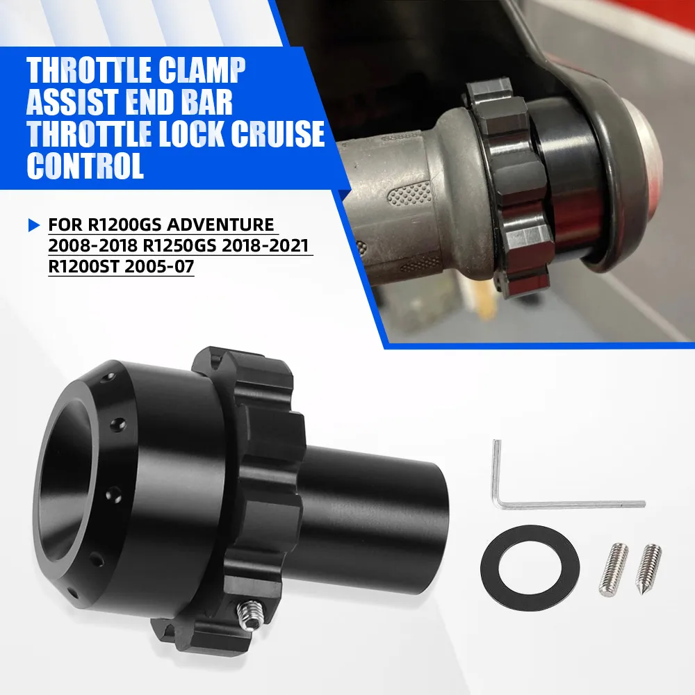 Throttle Lock Cruise Control Throttle Clamp Assist End Bar For BMW R1200GS Adventure 2008-2018 R1250GS 2018-2021 R1200ST 2005-07