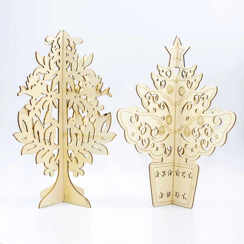 

Three-Dimensional Hollow Christmas Wood Tree Decoration Exquisite Wooden Craft for Table Tree Ornament Christmas Party Decor