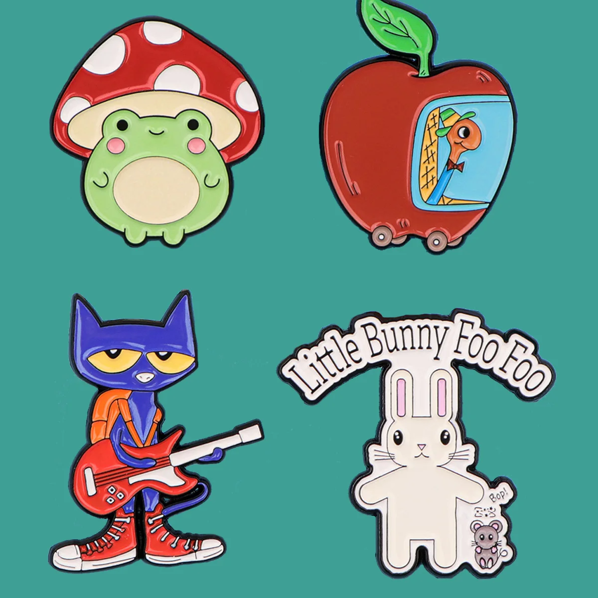 

Lovely Enamel Pins Cartoon Mushroom Frog Brooch Clothes Backpack Lapel Badges Fashion Jewelry Accessories For Kids Friends Gifts