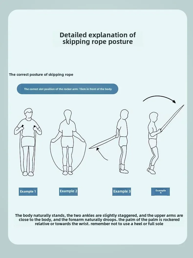 Professional Adjustable Fitness Jump Rope for Adults and Kids with Soft Anti-Slip Handles for Weight Loss Exercise gallery 4