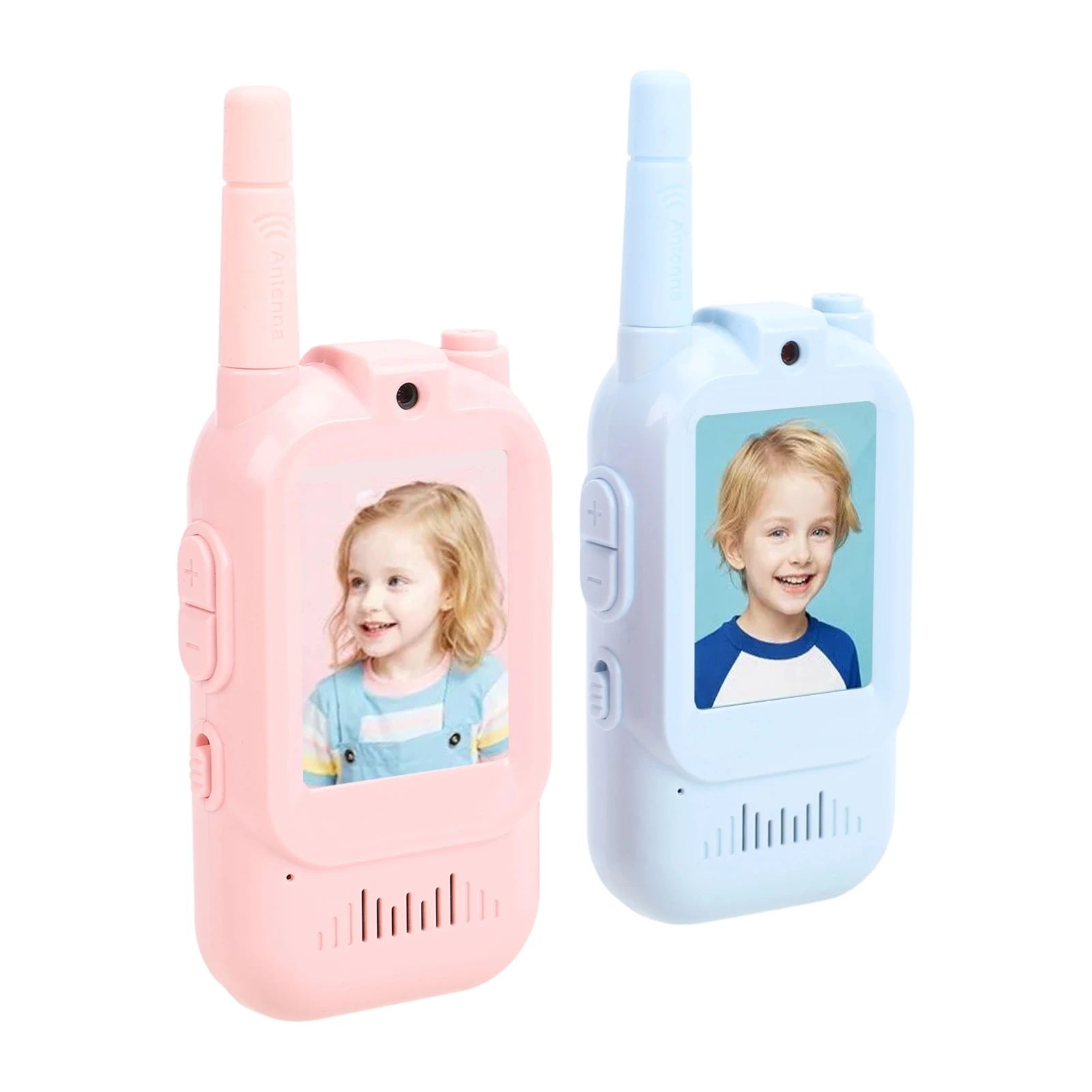 Video 2 Way Radio Long Range 3 Voice Modes 6 Volume Levels Kids Video Intercom Toy for Home Yard Shopping Mall Travel