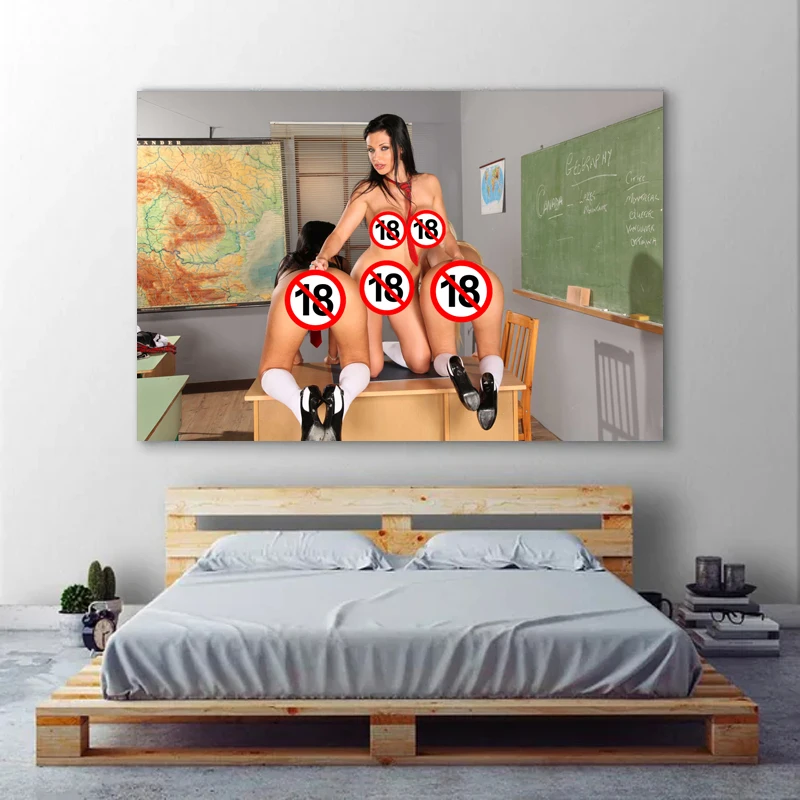 Sexy Women Tits Toy Nude Pussy Schoolgirl Aletta Ocean Canvas Printings Art Poster Home Decor Bedroom Decoration Wall Painting