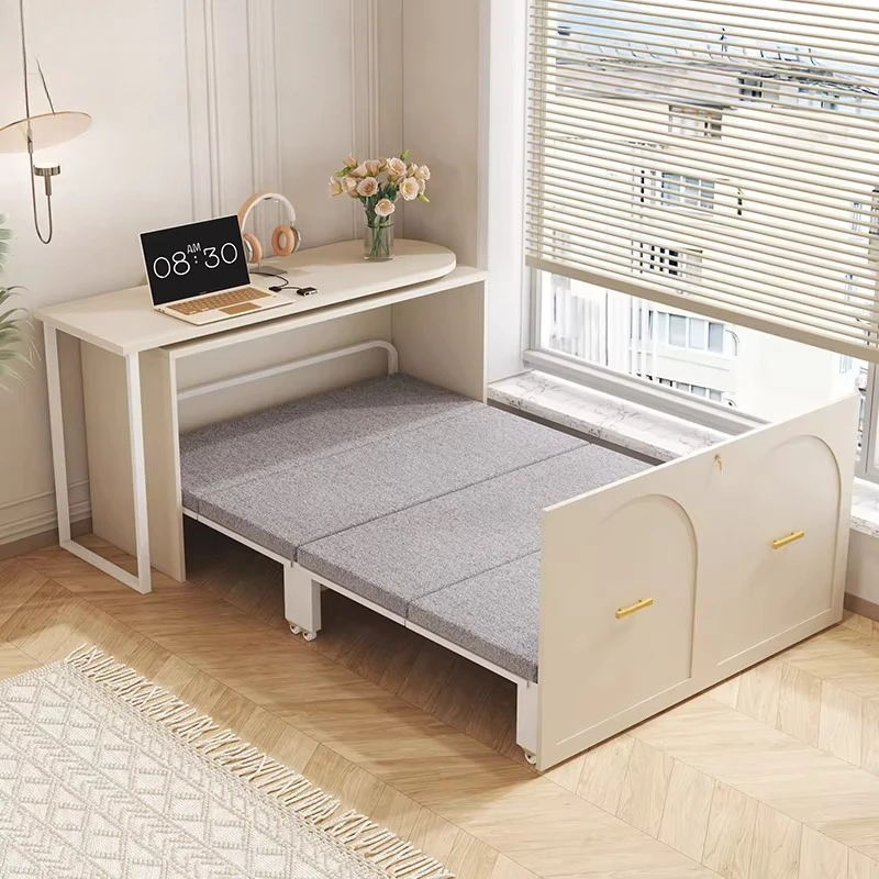 Study folding bed storage cabinet lunch break artifact office desk bed integrated invisible bed
