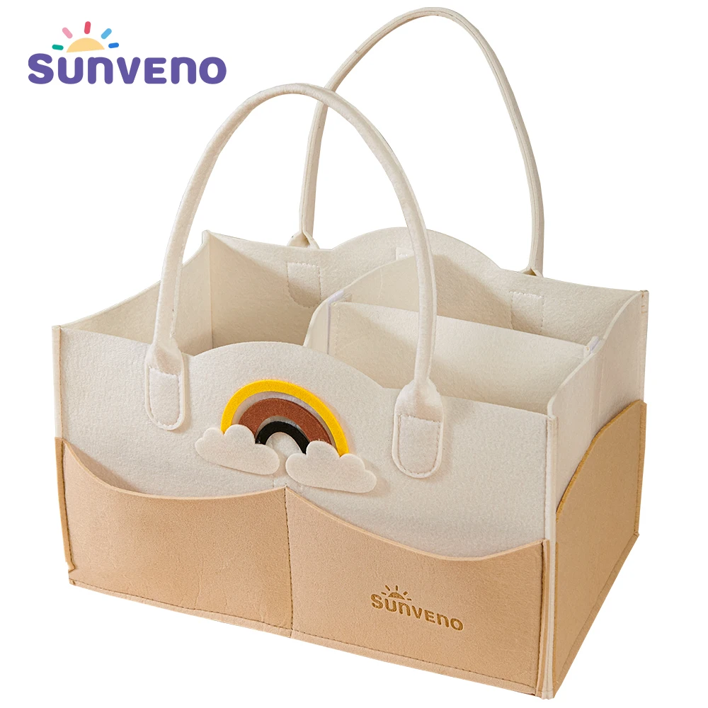 

Sunveno Multi-Functional Diaper Canddy Storage Basket – Large, Removable Inner Liner & Foldable, Newborn Essential