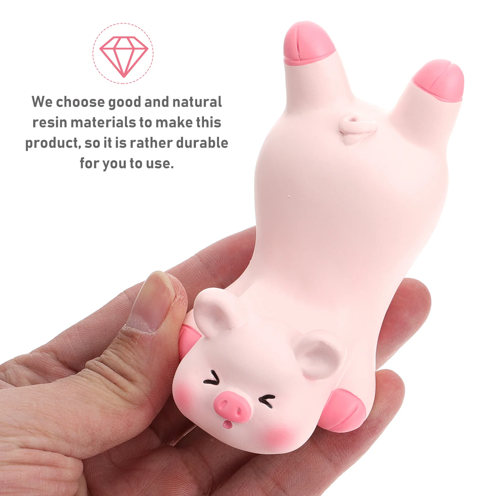 

1Pcs Pig Decoration Pink Simulation Ornament Phone Holder Desktop Decor Creative Lifelike Piggy Gift Lovely Phone Holder