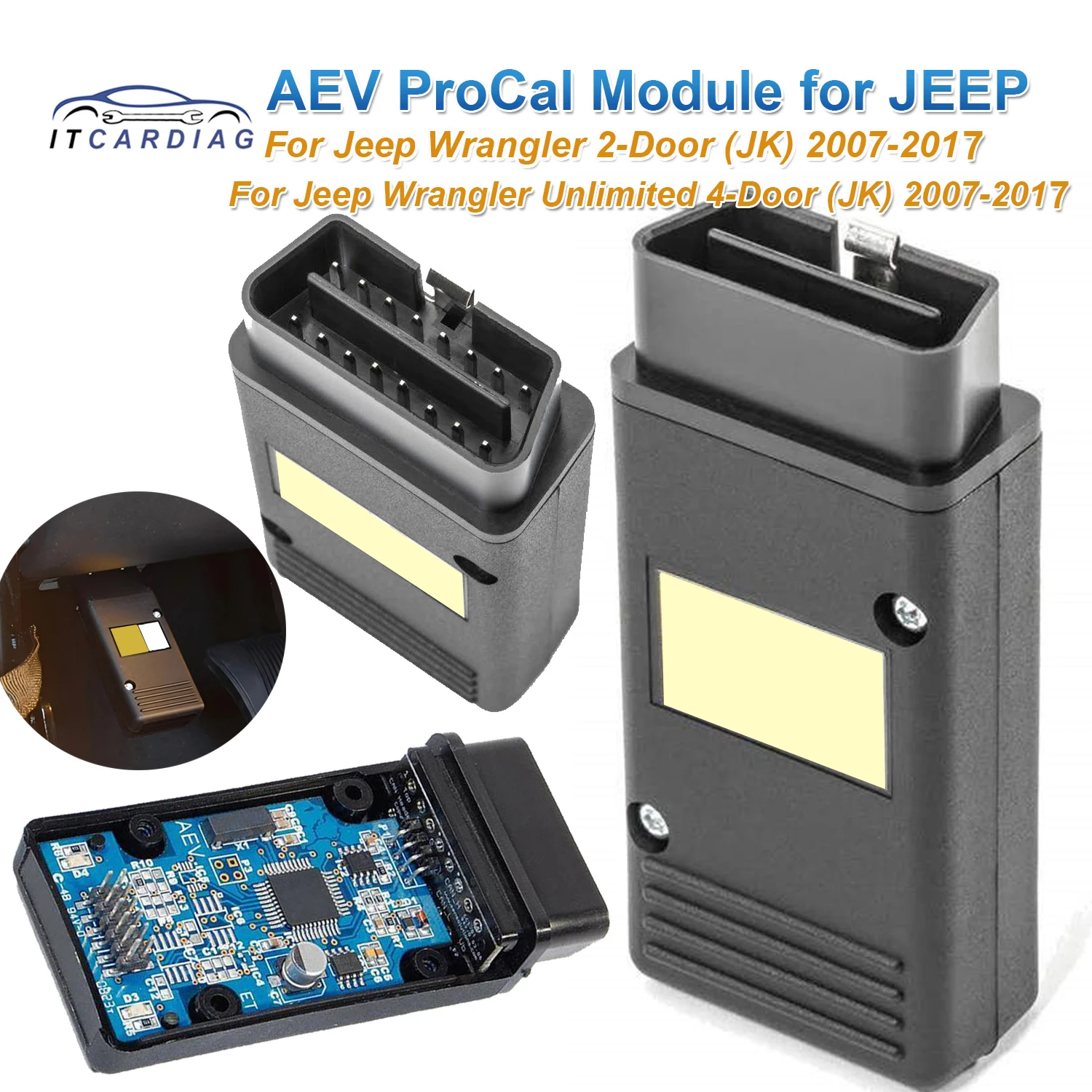 

For Jeep ProCal Modules For 07-17 Jeep Wrangler & Wrangler Unlimited JK One touchturn signals Clear engine codes More Functions