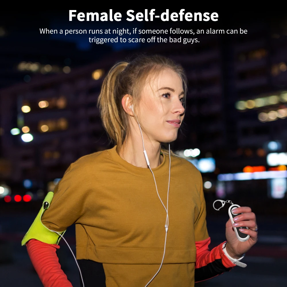 Sectyme Self Defense Alarm 125dB Personal Defenses Siren Child Women Security Protect Alert Portable Loud Panic Alarm Keychain