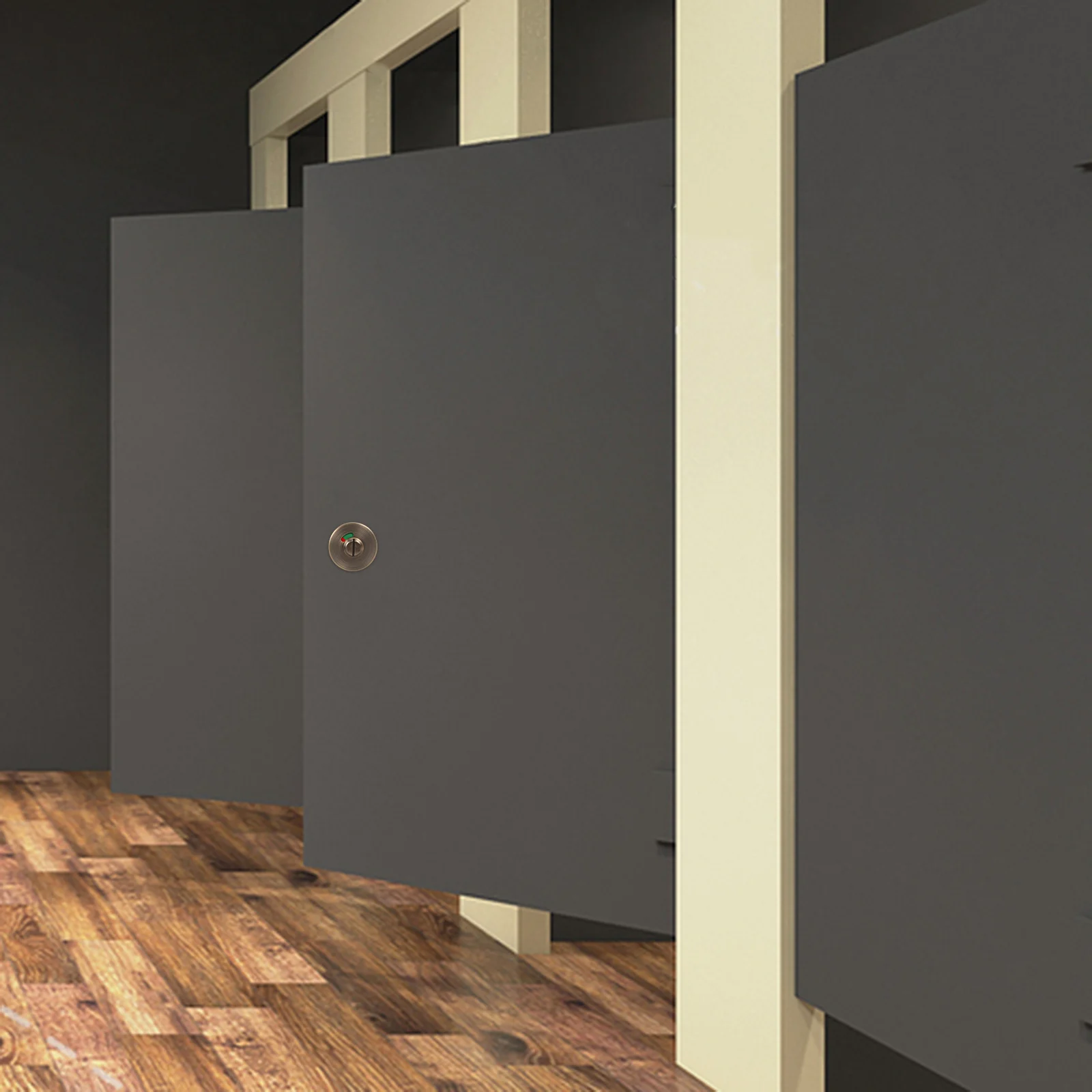 

Stainless Steel Restroom Indicator Lock Keyless Privacy Door Lock for Bathroom Public Commercial Door Handle Occupied Vacant