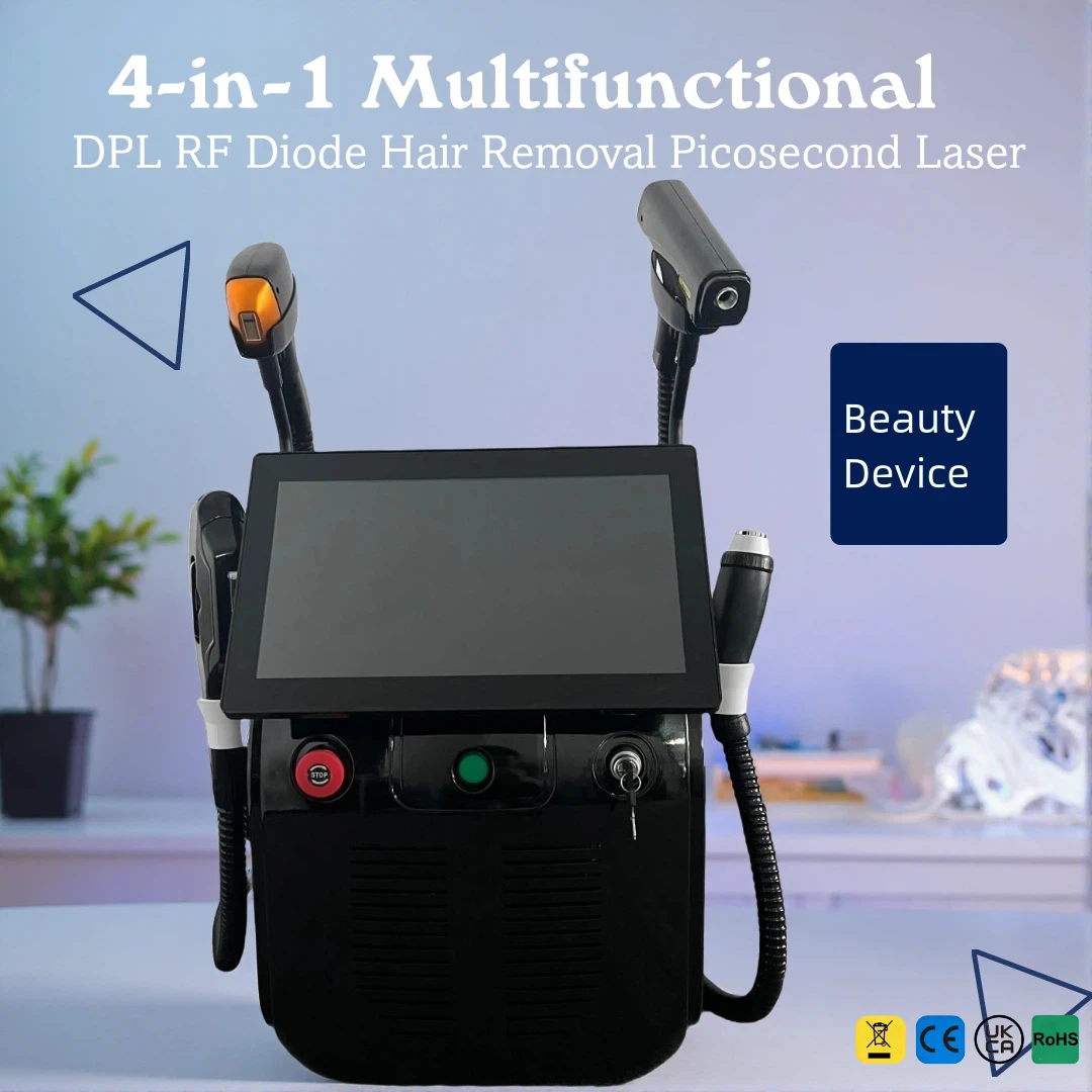 4 In 1 Beauty Device DPL RF Diode Hair Removal Picosecond Laser Permanent Hair Removal Skin Rejuvenation Facial Tightening