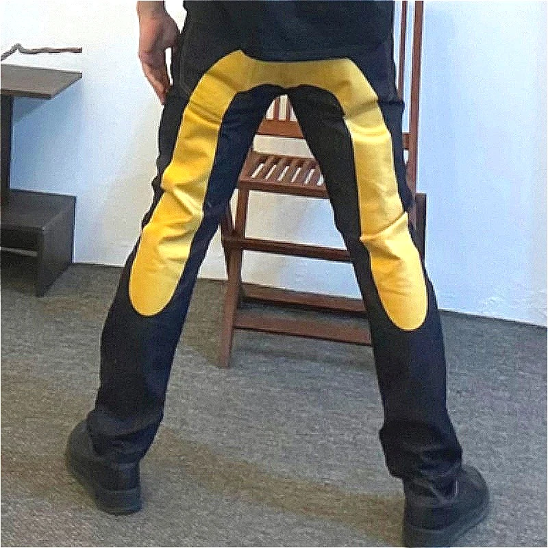 

Европейские и американские осенние и зимние джинсы в стиле хип-хоп для мужчин и женщин в одном стиле с принтом M, модные уличные модные брюки