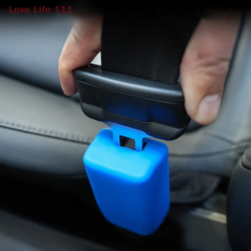 New Universal Car Seat Belt Buckle Covers Socket Protector Silicone Anti Scratch Interior Protective Case Dust Prevention Set