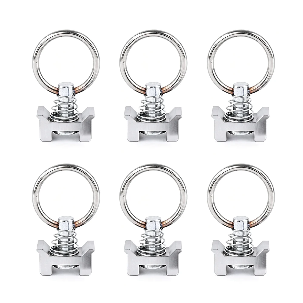 Aircraft L Track Tie Down Eye Bolt 1 6 10 Pcs For Truck Van Trailer Cargo Fixing Ring Anchor Stud Motorhome Caravan Lashing