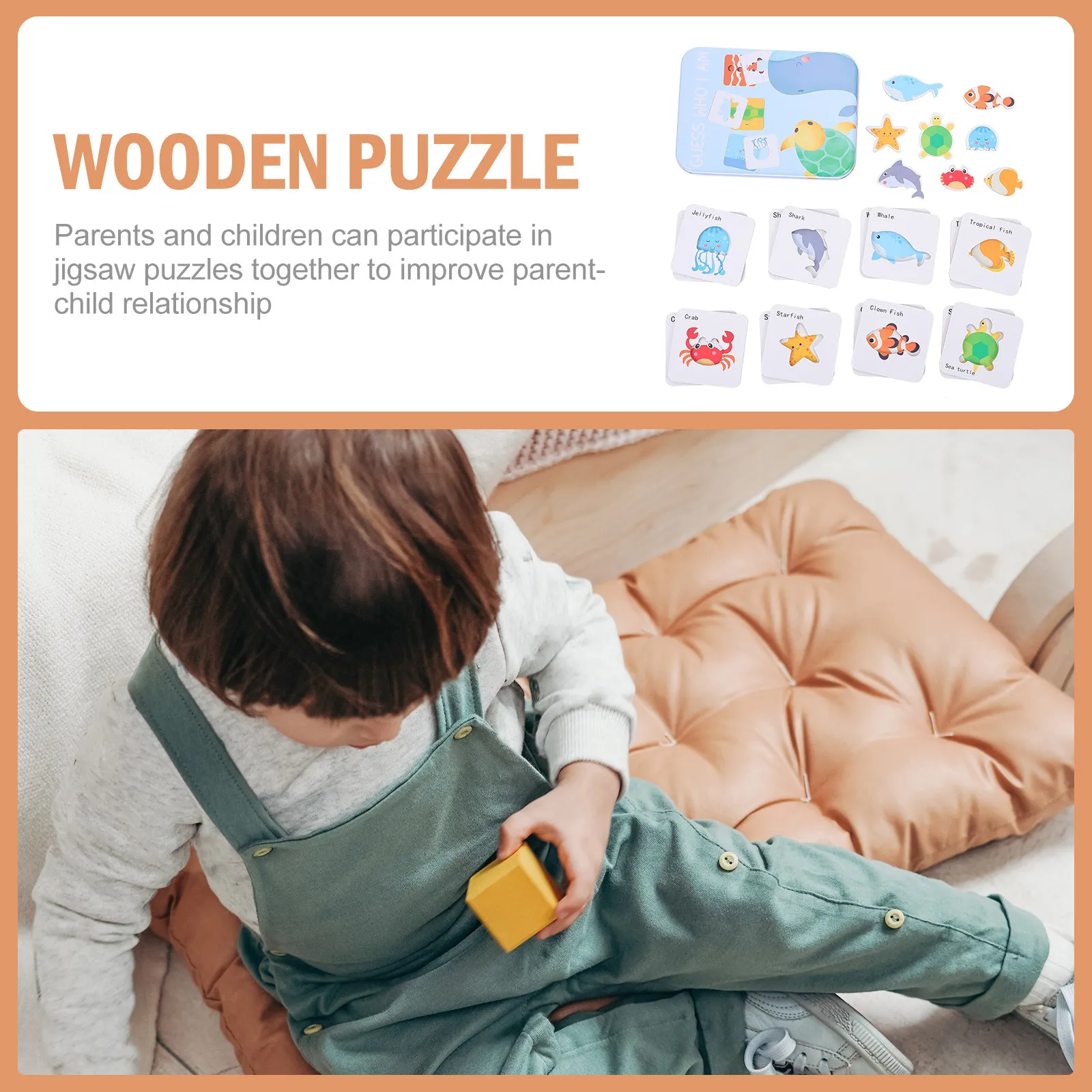 

Kids Toys Jigsaw Brain Teaser Puzzles Plaything Early Education Learning Children's Cognition