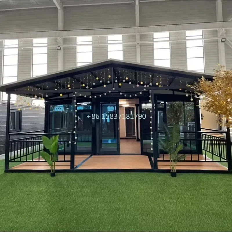 20ft Luxury Container House Customized Double-wing Folding House 40ft Expandable Modern Office Mall Design Hotels Home Container