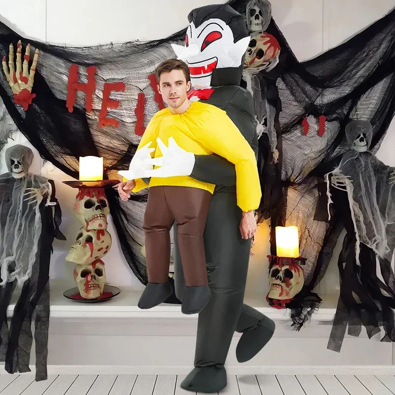 Scary Vampire Ghost Inflatable Costume Witch Purim Halloween Anime Adult Cosplay Costumes Role Play Carnival Party Dress S MN12