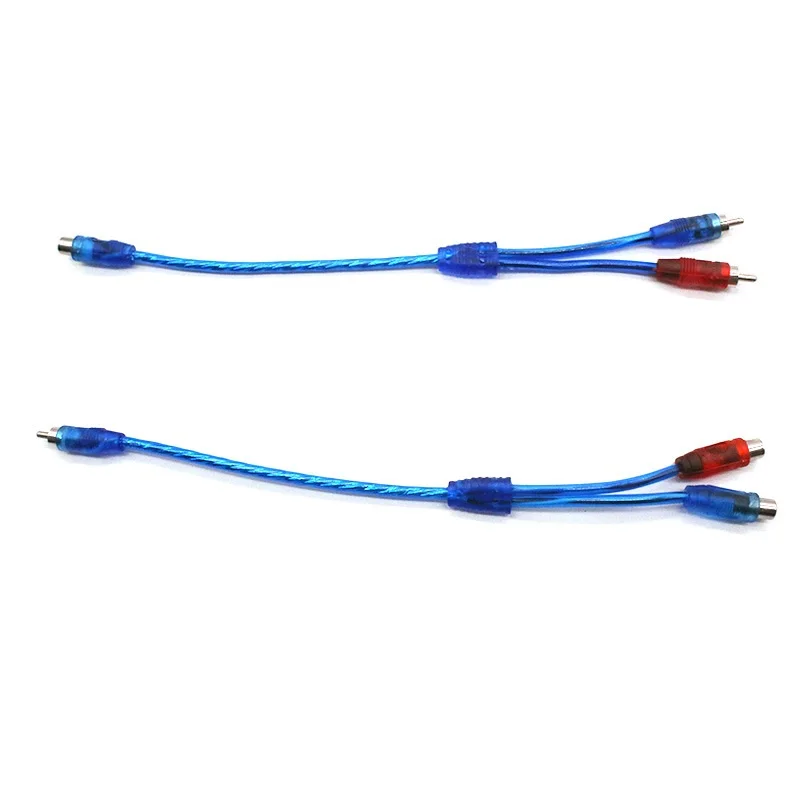 

10pcs High Quality for Car MP3 Audio RCA 1 Male To 2 Female Y Splitter Cable Adapter Cord Converter AUX Amplifier