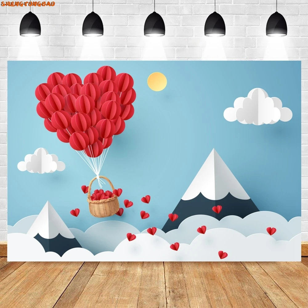 خلفية جميلة لعيد الحب في 14 فبراير للتصوير الفوتوغرافي على شكل قلب أحمر للزوجين وحفلات الزفاف وخلفية استوديو الصور