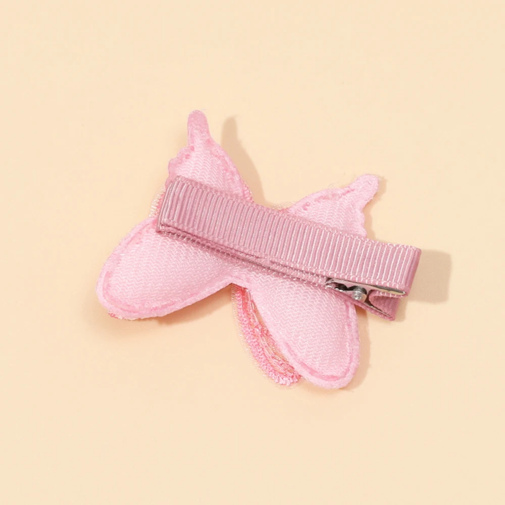 Horquillas de mariposa bonitas para niñas, pasadores con Clip para el pelo para niños, accesorios para el cabello para bebés totalmente forrados, regalo al por mayor