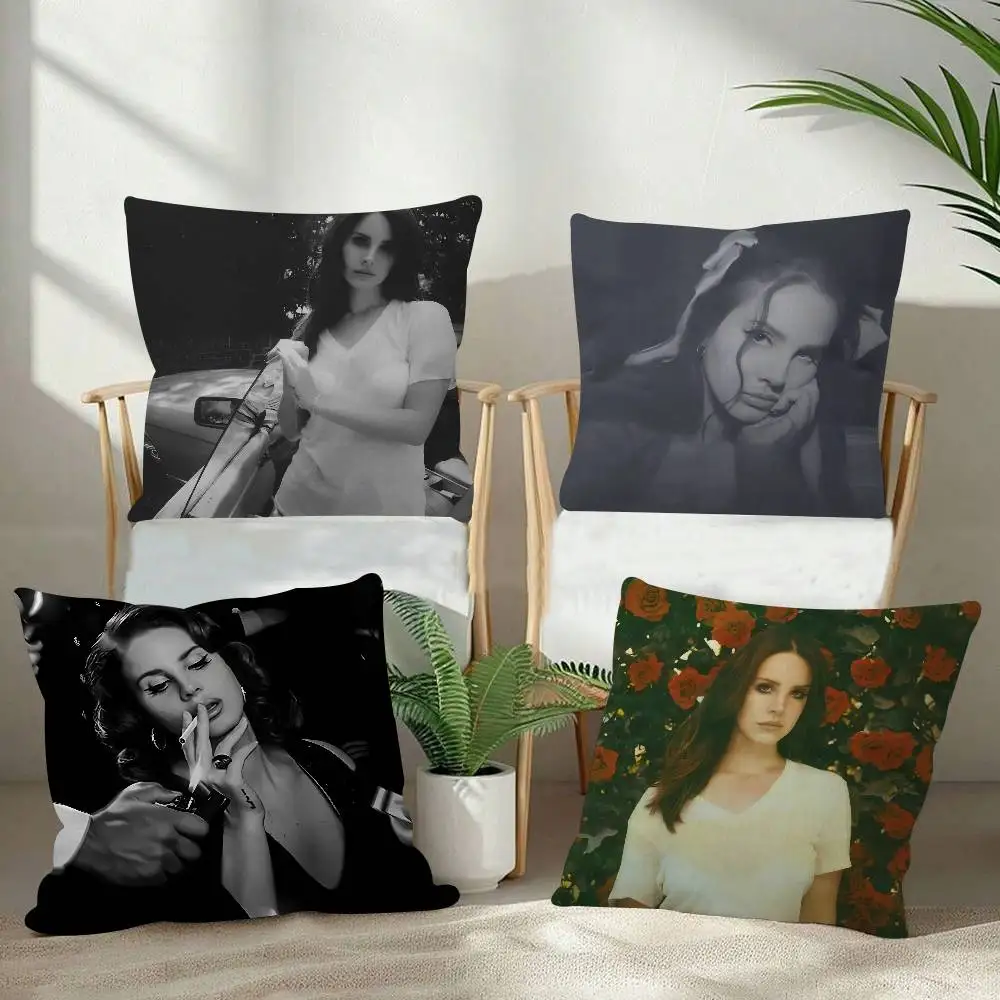 Office Cushion Pillowcase Car Cushion Cover45X45CM Lumbar Pillowcase Sofa Pillowcover Hot Singer L-Lana Del Rey