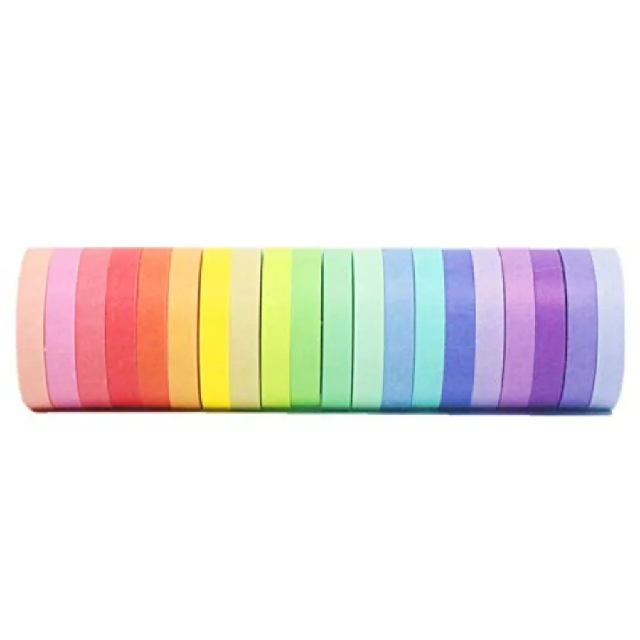 

20 Rolls Washi Tape Set Colored Masking Tape Pack Decorative Thin Tapes and Gifts Warpping 7.5MM