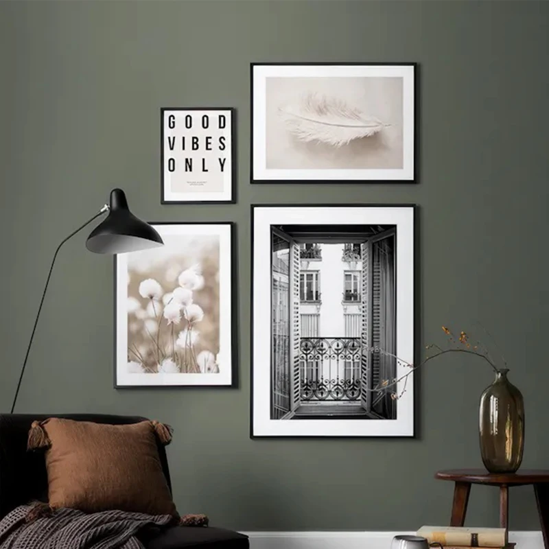 1PC frameless decorative art print,Beige White Abstract Geometry Flower Print Poster Vintage Wall Art Canvas Painting Wall Pictu