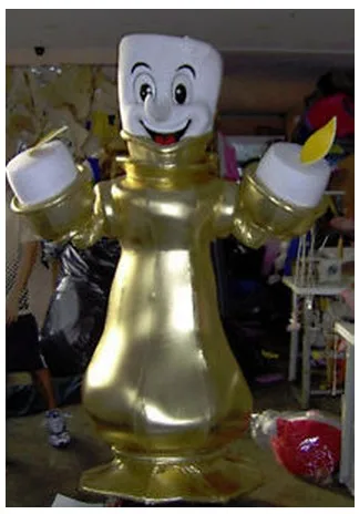 MASCOT Candlestick Beauty And The Beast mascot costume fancy dress custom fancy costume cosplay theme mascotte carnival