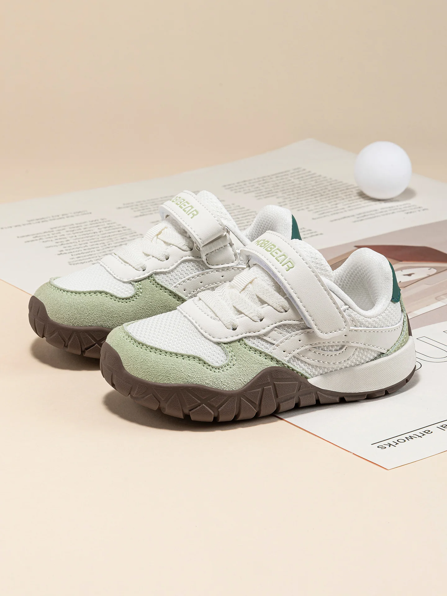HOBIBEAR Wander-Sneaker für Kleinkinder mit breiter Zehenbox, Kunstleder-Mesh-Gehschuhe, Trekking-Outdoor-Laufschuhe mit Klettverschluss – Detail 16