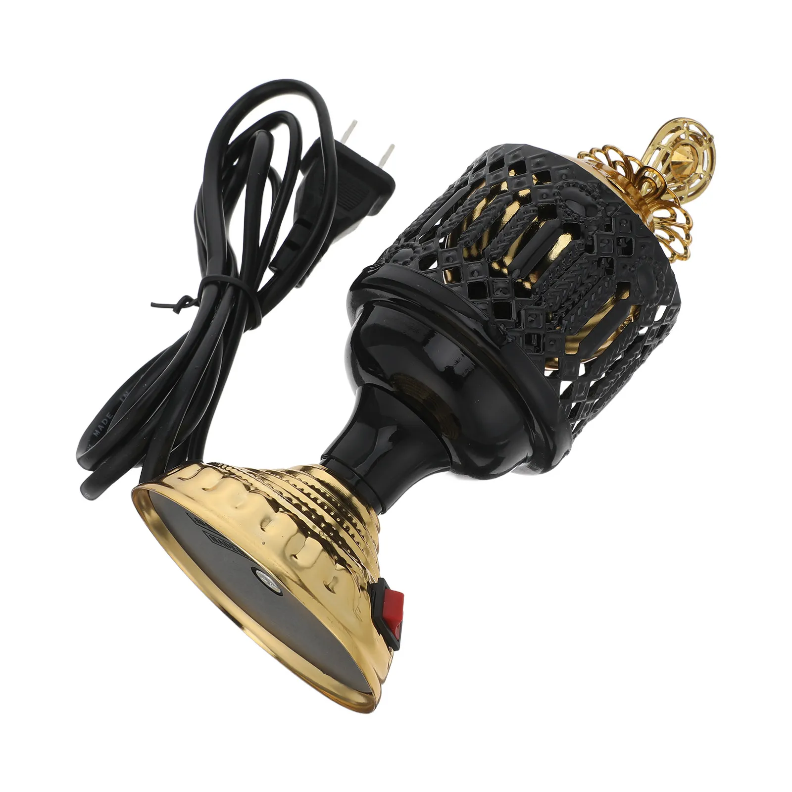 Plug in Electric Incense Burner Mini Metal Mabkhara Arabic Design Oud Chips Burner Charcoal Free Fragrance Warmer for Office