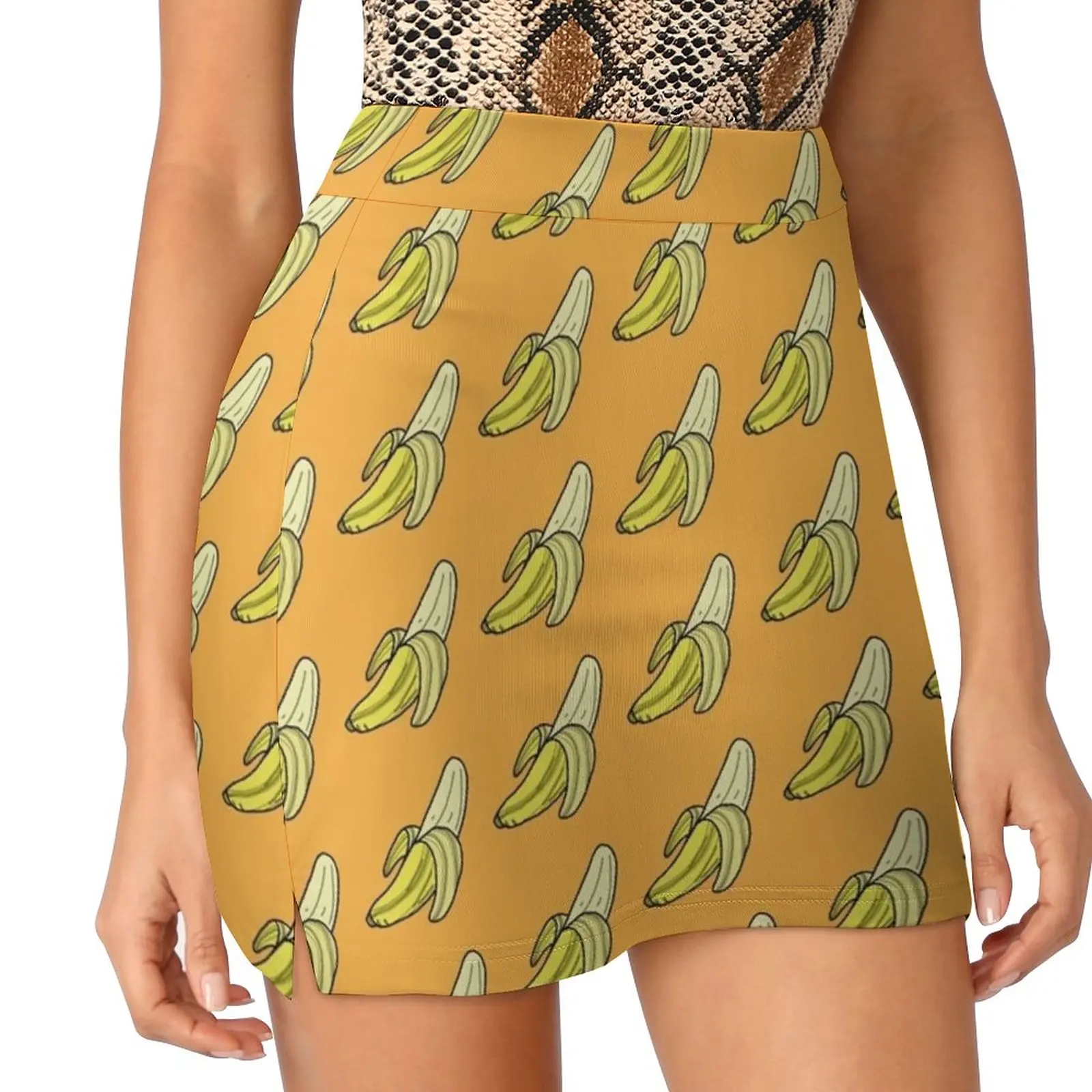 Vintage-Banana Women's skirt Aesthetic skirts New Fashion Short Skirts Breakfast Bright Cooking Cool Cute Delicious Eat Edible