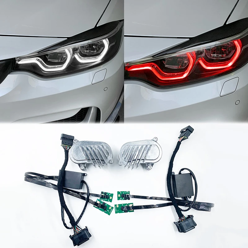 Módulo drl vermelho para 18-20 bmw m3 m4 430 440 f80 f82 lci