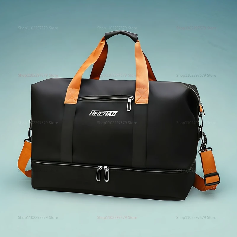 حقيبة لياقة بدنية ذات سعة كبيرة، حقيبة ظهر رياضية للسفر مقاومة للماء، حقيبة ظهر للسفر للجنسين، حزام كتف وحقيبة رياضية بمقبض