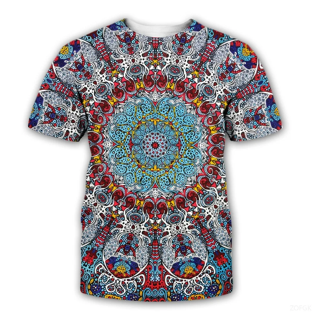 New Mysterious Symbols Trippy 3D Print T-Shirts Men Women Glow in the Dark Short Sleeve Tshirt Oversized Tees Tops Kid