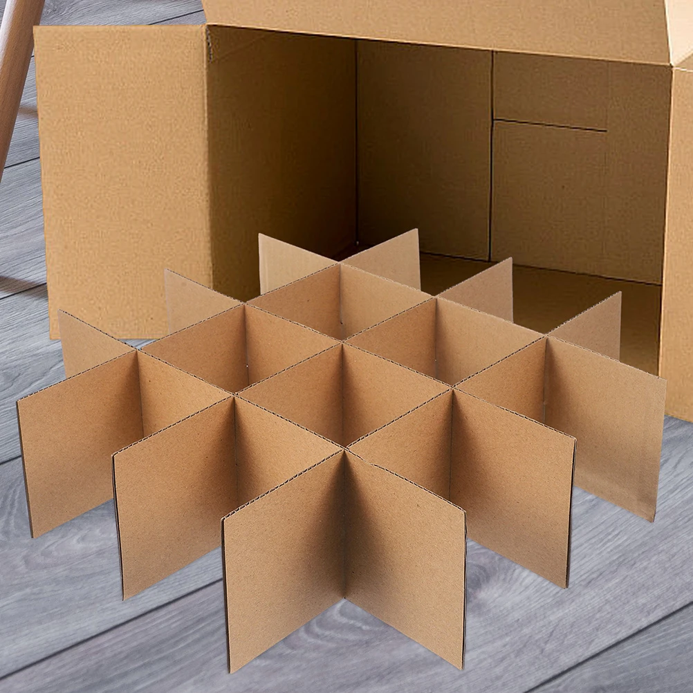 مجموعتان من فواصل الورق المقوى القوية لنقل الصناديق وأقسام قابلة للتخصيص لحلول التعبئة الآمن للوحة الزجاجية للأطباق