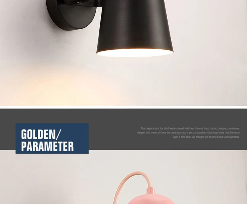 LED Wall Lamp Nordic Macaron Colorful Bedside Lamps Indoor Aisle Stair Background Adjustable Lighting Sconces Home Decors Lights