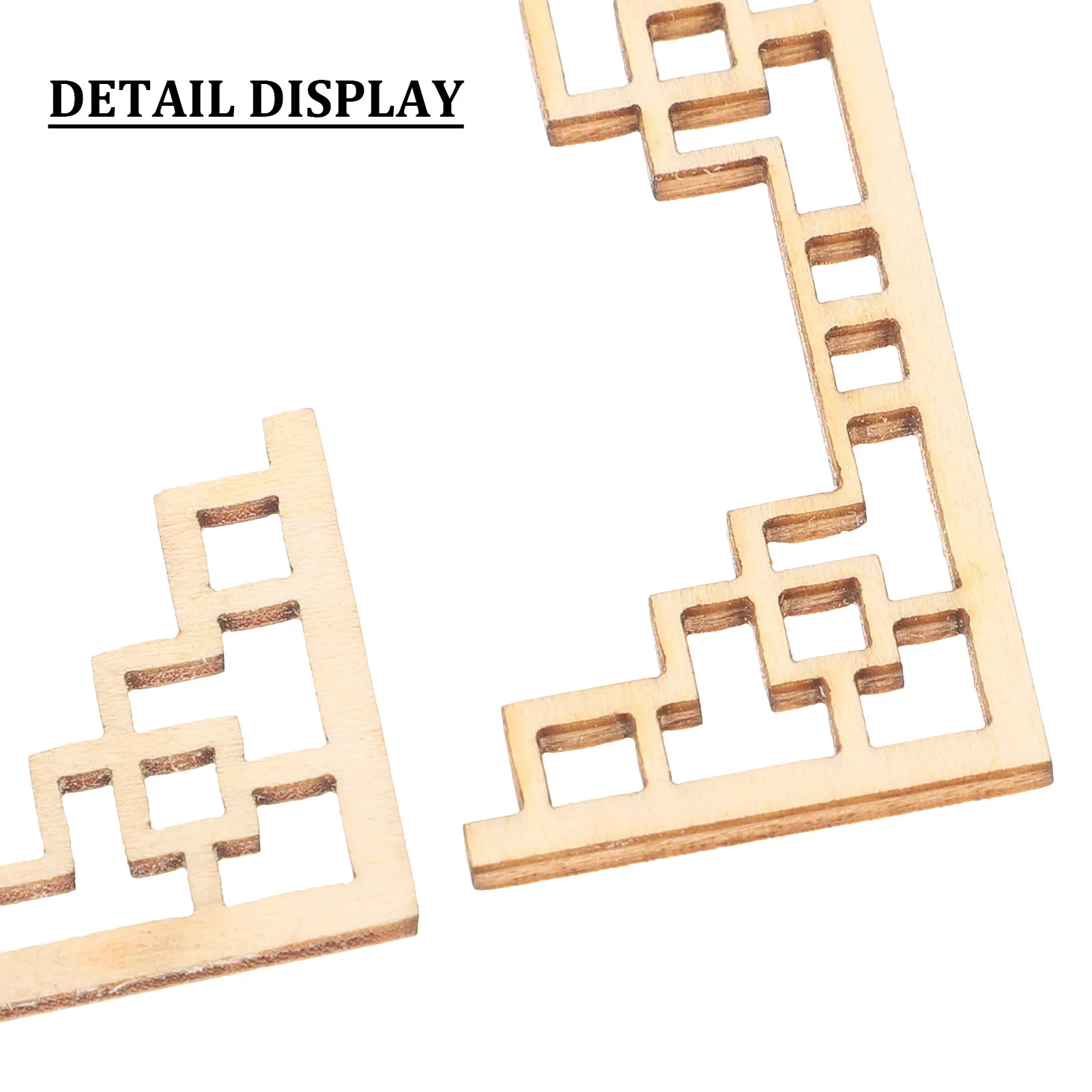 8Pcs Mini Chinese Architectural Screens Wood Door Decorative Accessories for Sand Table Micro Landscape Traditional Scene DIY