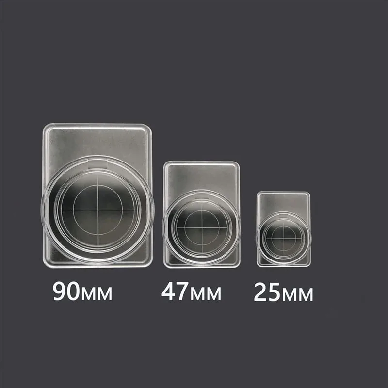 Polystyrene Air Sampling Filter Membrane Storage Case 25mm 47mm 90mm Non-slip Frosted Lab Filtration Paper Preservation Box