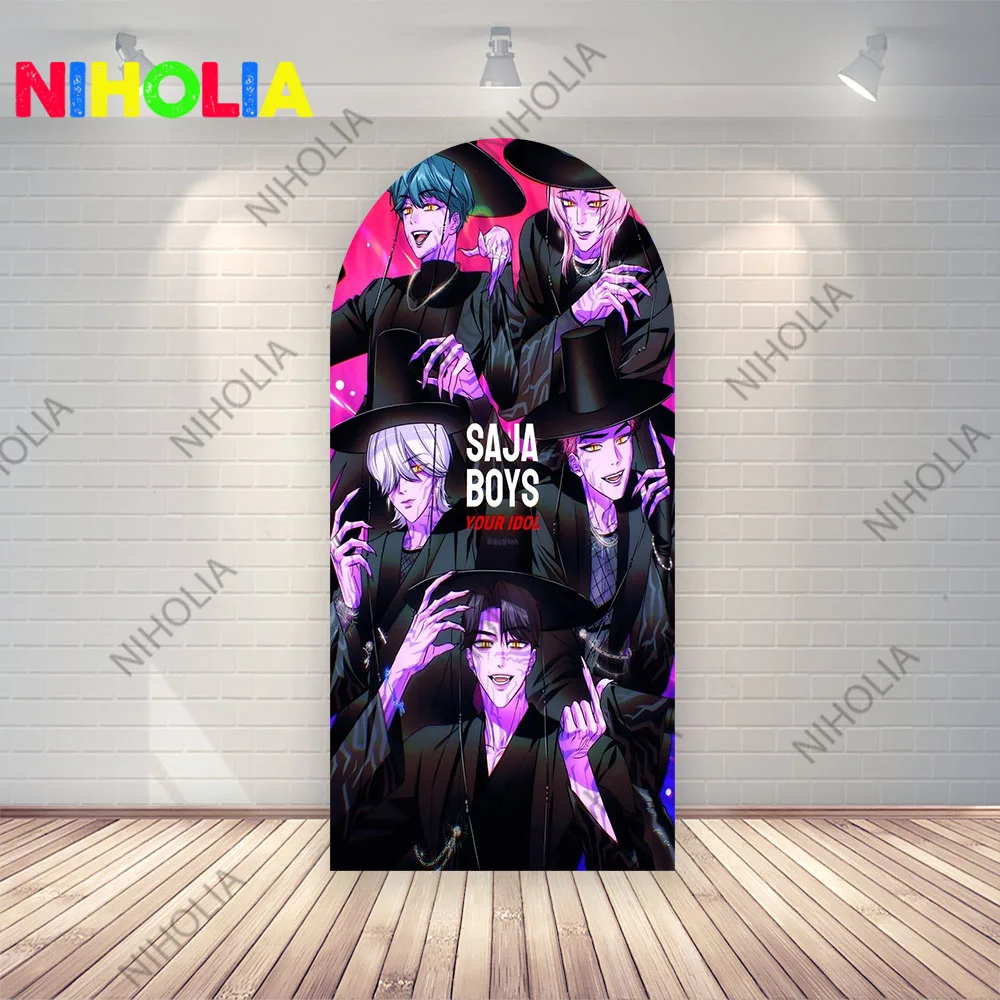 ساجا بنين صور خلفية قوس يغطي Kpop شيطان الصيادين فيلم بنين مجموعة عيد ميلاد جزء خلفية Doubleside التصوير الدعائم