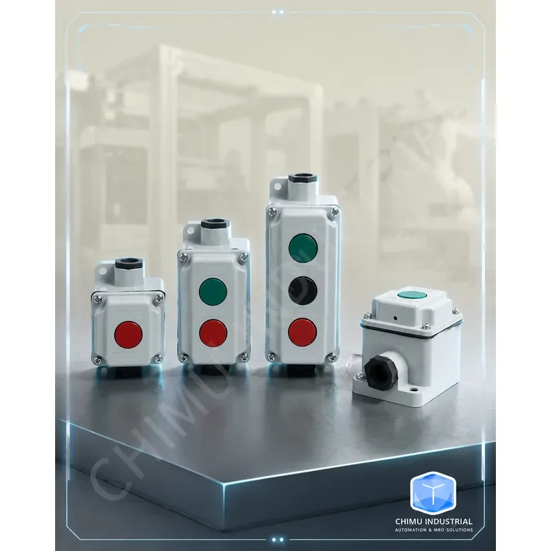 【CHIMU INDUSTRIAL】 for LA10-1S 2S 3S Push Button Switch Box Self-Reset Start Stop Control Aluminum Waterproof NPN PNP DC AC