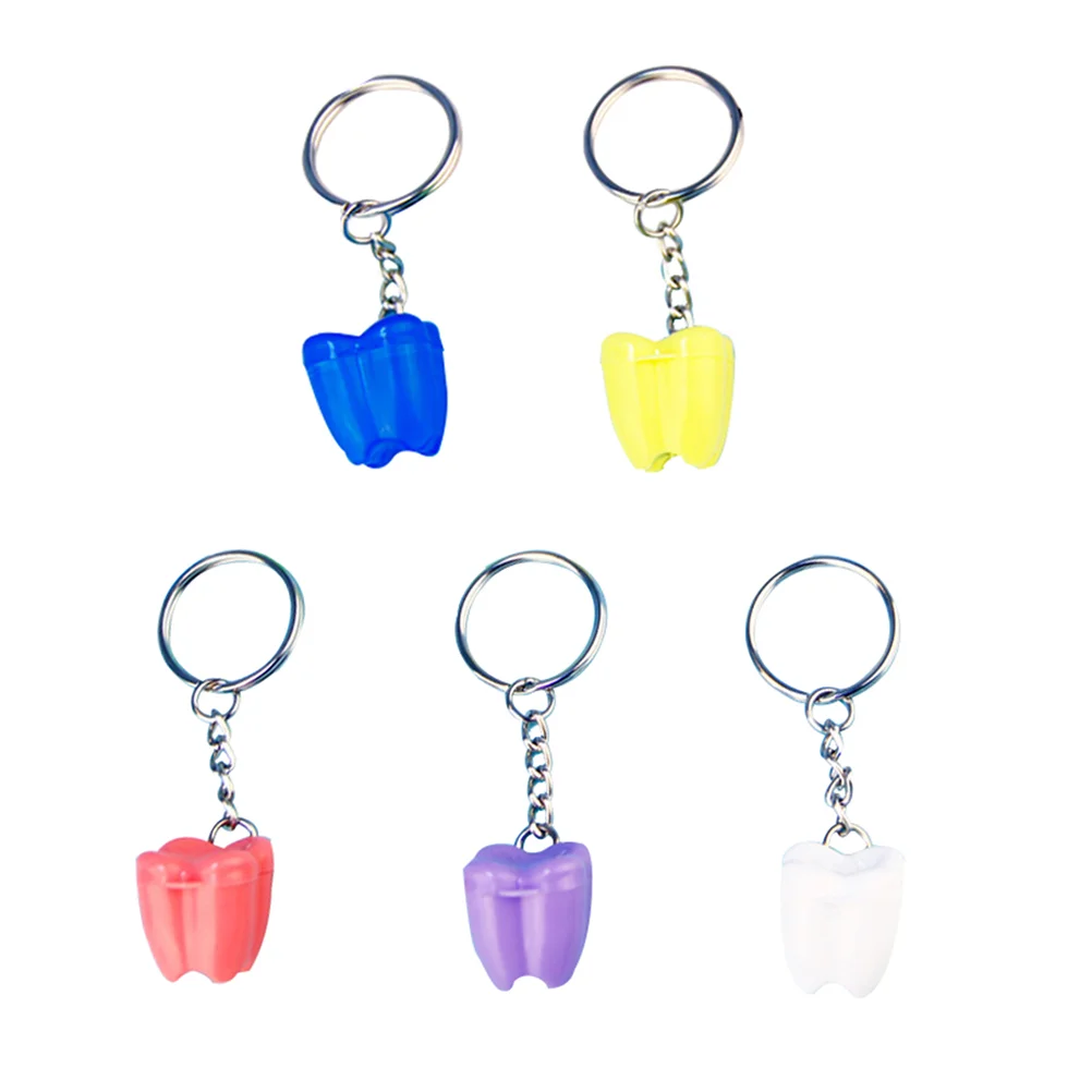 

5 Pcs Baby Teeth Keychain Deciduous Holder for Purse Keyring Tooth Preservation Organizer Wallet Boy