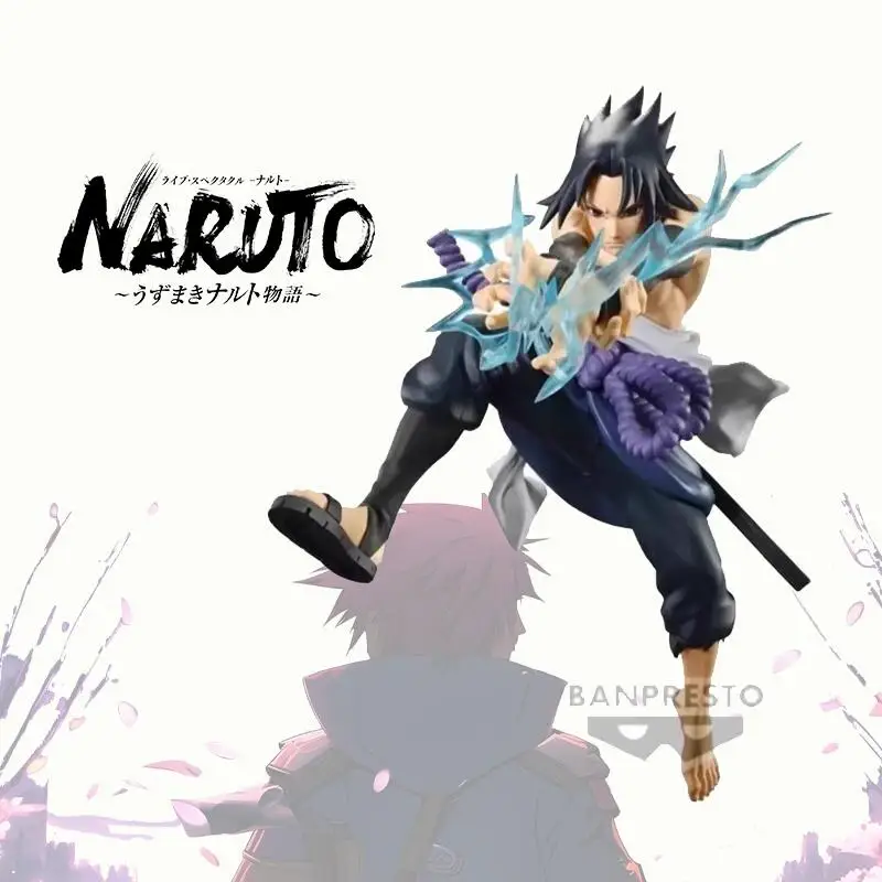 Figurki Bandai Original Naruto Uchiha Sasuke, oryginalne, dostępne od ręki, figurki akcji z anime, model z kreskówki, zabawka na biurko, dekoracja, ozdoby, prezenty na festiwale.