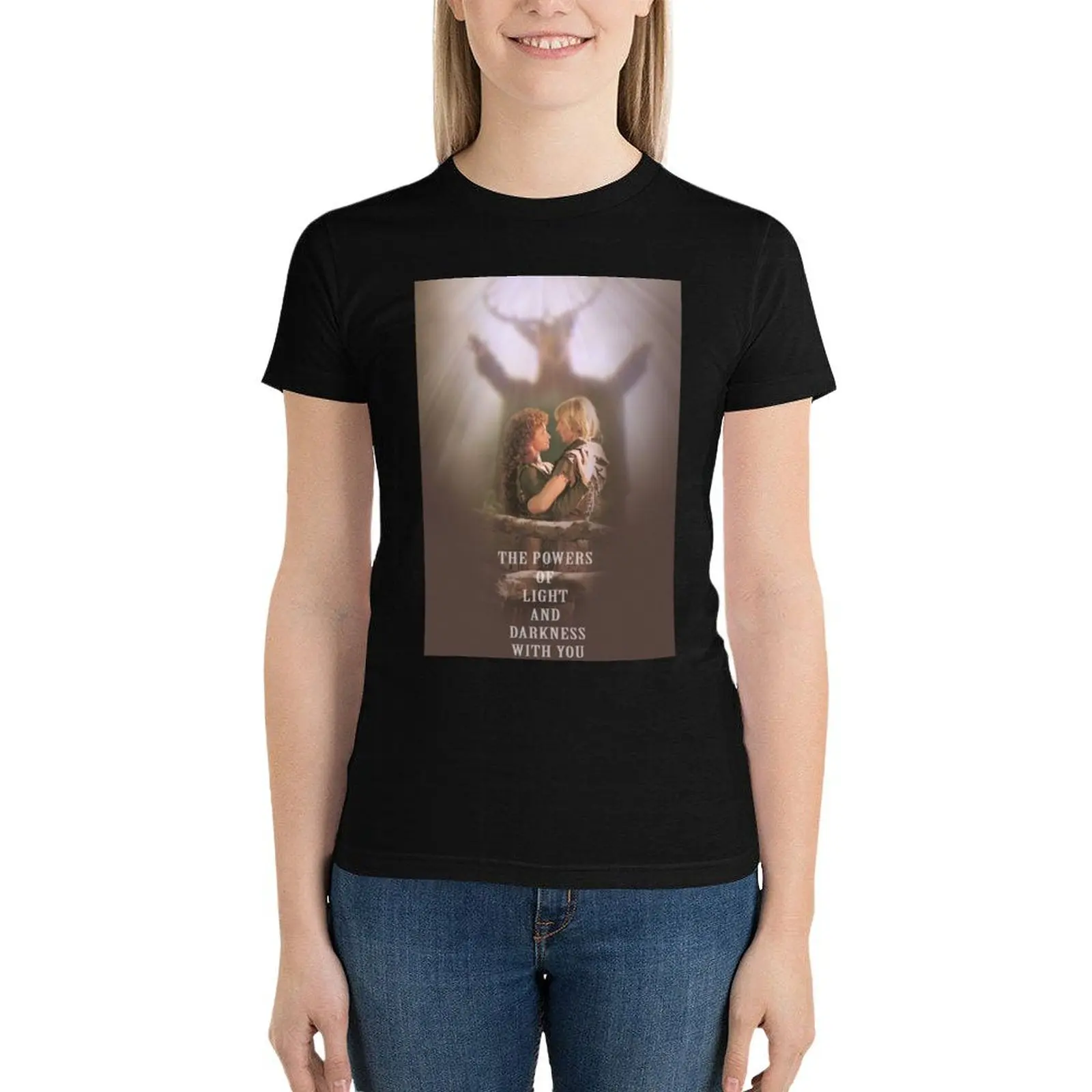 Robin of Sherwood Herne's son with Lady Marian T-Shirt animal print Female clothing Women's t-shirt