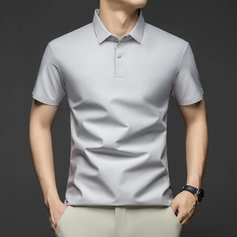 Men s Polo Shirts Tshirt Short Sleeve Multi Color Plain Design Business Casual Top