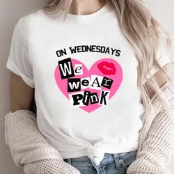 Wear t-shirt rosa del venerdì t-shirt rosa del mese consapevolezza del cancro al seno Mean Girl Fashion Trends Hip Hop Rock Streetwear