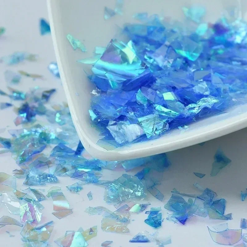 2pcs Plastic Candy Sequins/Paillette Chip UV Resin Filler for Epoxy Resin Jewelry Making Medium Slate Blue 2~20x2~16mm