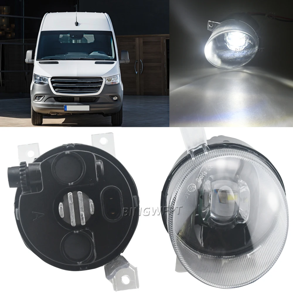 2PCS LED Fog Light For Mercedes Benz Sprinter W910 2019 2020 2021 2022 2023 Auto Car Fog Lamp 12V