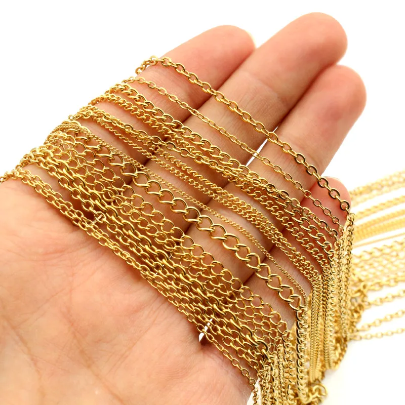 Never Fade Stainless Steel Gold Plated Necklace Chains