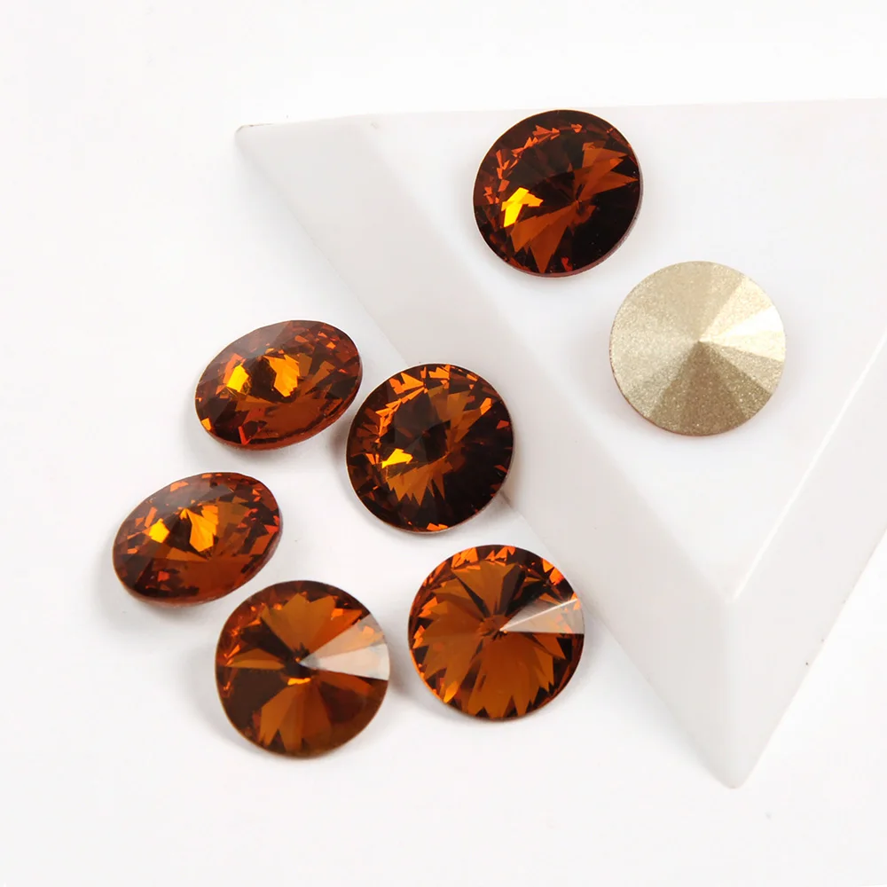 CTPA3bI 1122 Rivoli Brillantschliff K9 Kristall-Strasssteine Glitzer Spitzboden Strass in verschiedenen Farben für Schmuck, Kleider und Bastelarbeiten – Detail 13