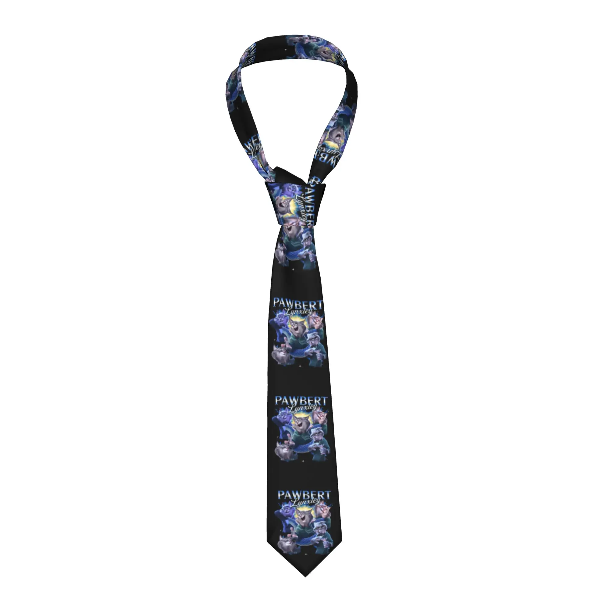 

Формальные галстуки с аниме-принтом Pawbert Lynxley Zootopia для вечеринок, индивидуальные мужские галстуки с мультяшными персонажами