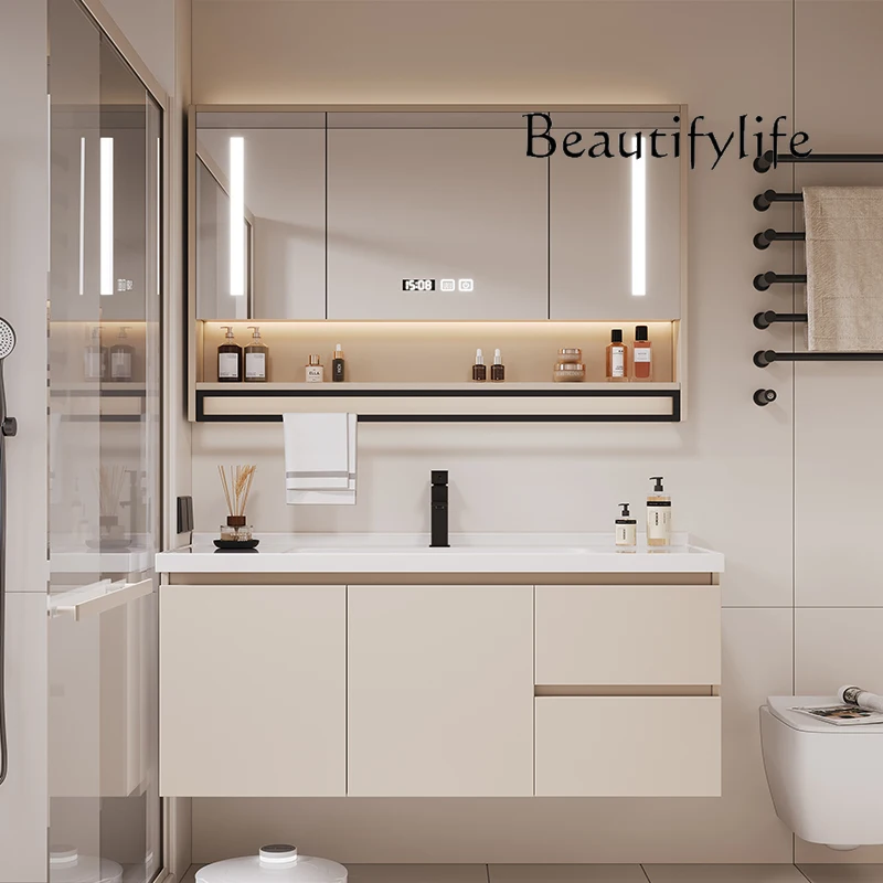 

S Luxury Gloss Bathroom Cabinet Classic European Cheap White Bathroom Cabinet Storage Mirror Smart Meuble Salle De Bain Furnitur