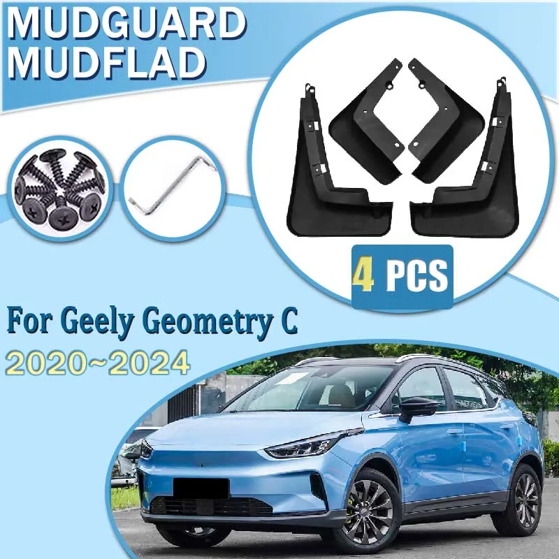 

For Geely Geometry C M6 2020 2021 2022 2023 2024 Car Mudguards Splash Wheel Protection Guard Flap MudFlap Mud Auto Accessories